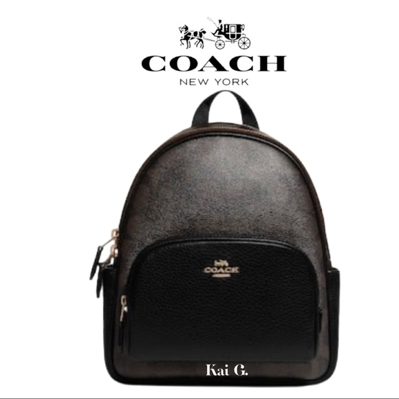💥🎒Must Have! Coach Mini Court Backpack In Signature Canvas 🎒💥Supper Cute 🌸 - Picture 3 of 10
